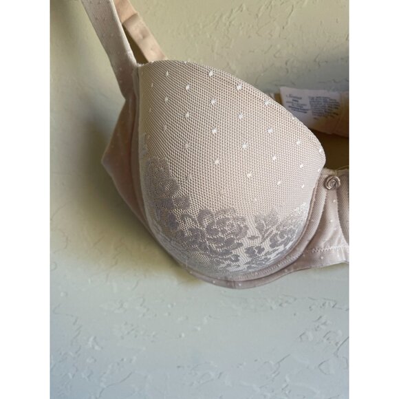 Soma 34G Stunning Support Full Coverage Underwire Tan Nude Bra Lace Trim - Picture 7 of 7